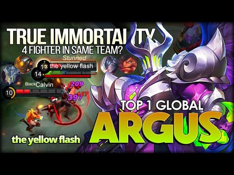 100% Immune to Death! Another Forgotten Fighter! the yellow flash Top 1 Global Argus - MLBB