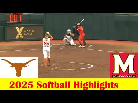 Maryland vs #1 Texas Softball Game Highlights 2 14 2025