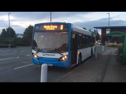 Stagecoach new livery route 8 at night