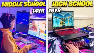 A Day In The Life Of A Middle School Vs High School Content Creator!
