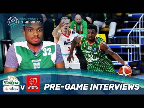 Pre-Game Interviews with Sidigas Avellino vs. Juventus Utena /w Fesenko, Obasohan & Thomas