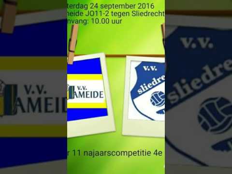 V.V. Ameide JO11-2 tegen V.V. Sliedrecht JO11-6
