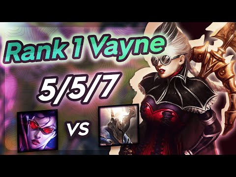 Vayne Vs Pantheon - Challenger Gameplay Rank 1 Vayne