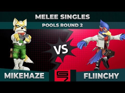 MikeHaze vs FLiiNcHy - Melee Singles: Pools R2 Winners Semifinal - Genesis 7 | Fox vs Falco