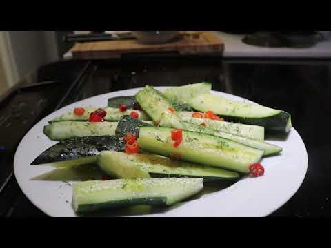 Ukrainian Style Chile and Garlic Cucumber Salad