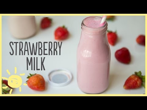 EAT | Strawberry Milk, Homemade (Only 4 Ingredients!)