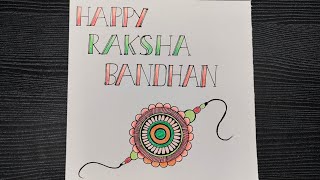 Happy Raksha Bandhan Drawing // Beautiful Rakhi Drawing // Kids Drawing