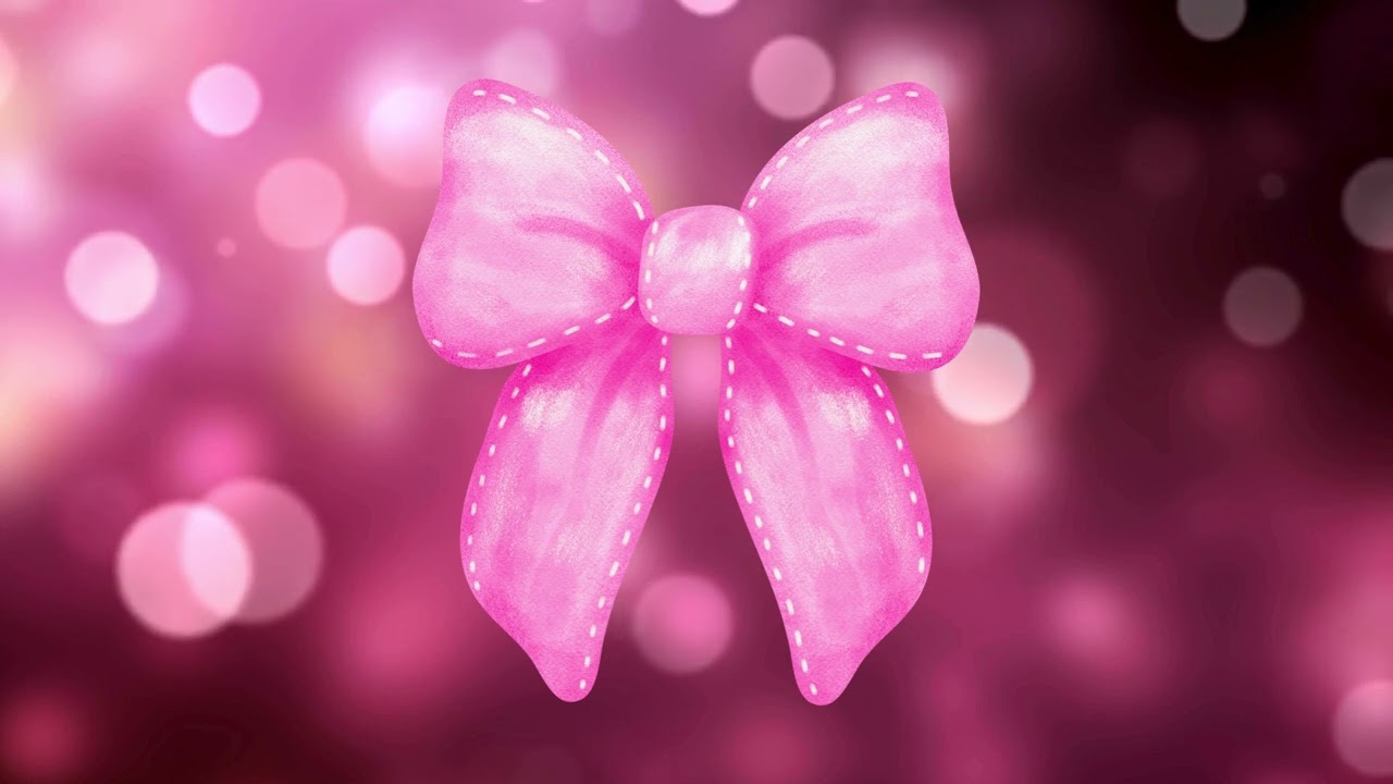 Pink Bow on Sparkly Pink Background ✨ |   Silent Aesthetic Wallpaper Loop (No Music)