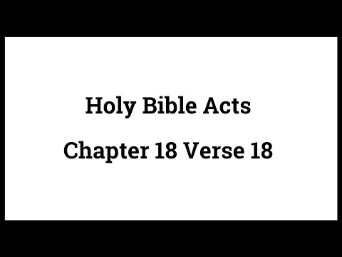 Holy Bible Acts 18:18