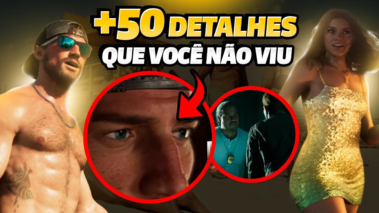 😱 50 DETALHES que VOCÊ NÃO VIU em GTA 6