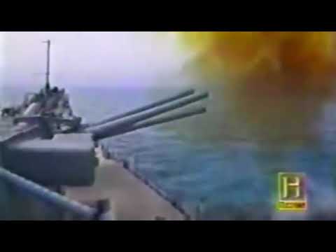 COURAÇADO CLASS IOWA ABRINDO FOGO, "16" P