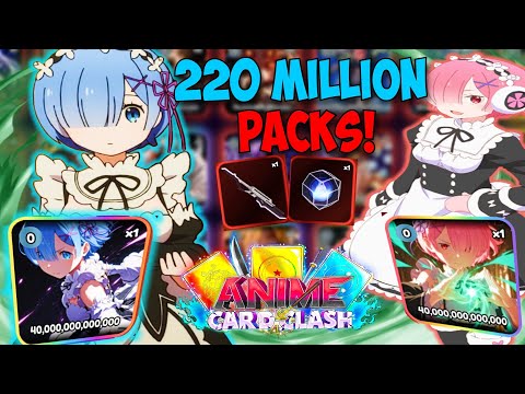 Another 220 MILLION Pack Opening In Anime Card Clash With 600+ Luck!