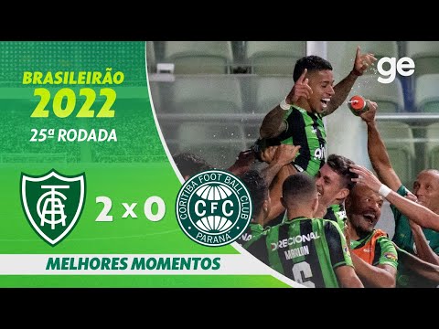 Gols e lances de América-MG x Coritiba