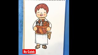 5 Loaves 2 Fish#Bible Story Drawing#Sunday School Art#shorts