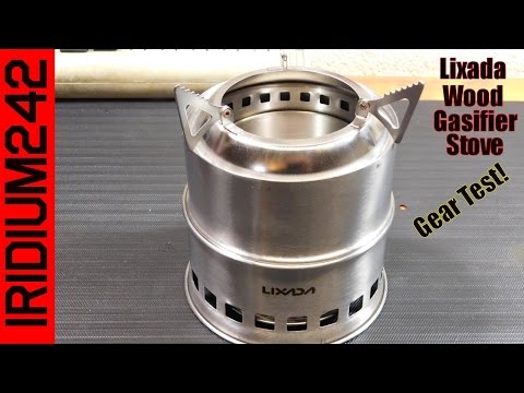 Lixada Portable Stainless Steel Gasifier Wood Stove