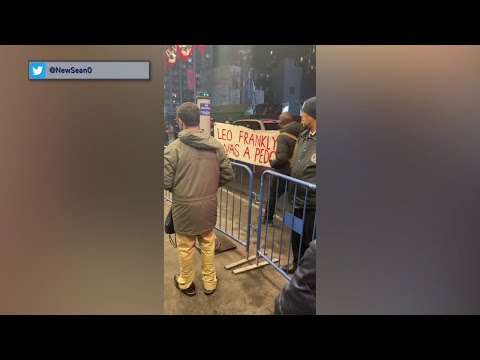 NYC Anti Semitic Protests Held At Broadway Play Parade
