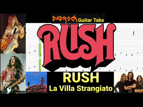 La Villa Strangiato - RUSH - Guitar + Bass TABS Lesson (Rewind)