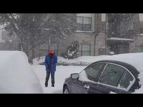 First snow storm experience in New Jersey ❄ 🌨 ☃️ ❄ 🌨 ☃️ - January 2021