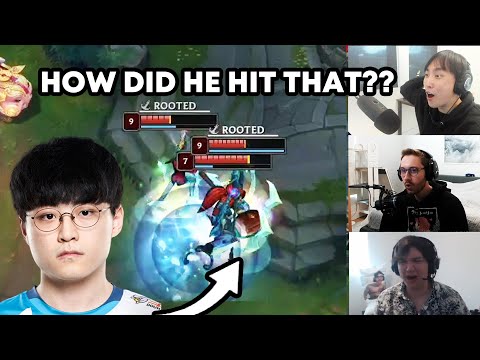 Doublelift, Bjergsen, Meteos and Sneaky react to Showmaker 3 MAN Swain E