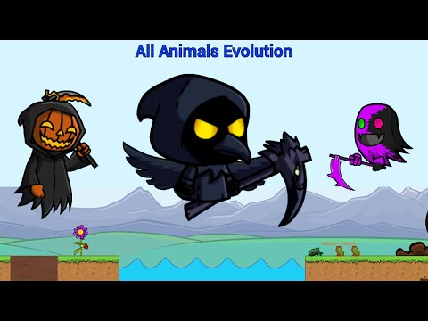 All Animals Evolution With Raven Reaper Hooded Pumpkin And Soul Divider Ghostly (EvoWorld.io)