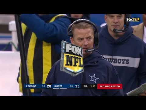 Cole Beasley makes amazing catch vs Giants - 12/30/2018