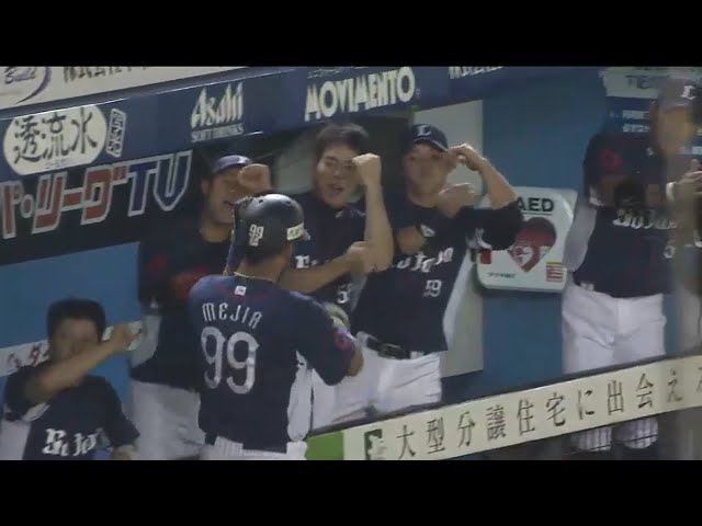 【5回表】スタンドへギリギリ伸びた!! ライオンズ・メヒアが24号2ランホームラン!! 2015/9/5 M-L