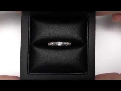 LFBJR0130(PR)WG Diamond Princess Half Eternity Ring 0.25ct, 18k White Gold