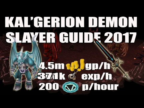 [Runescape 3] Kal'gerion Demon Slayer Guide 2017: Great Slayer exp + Profit!