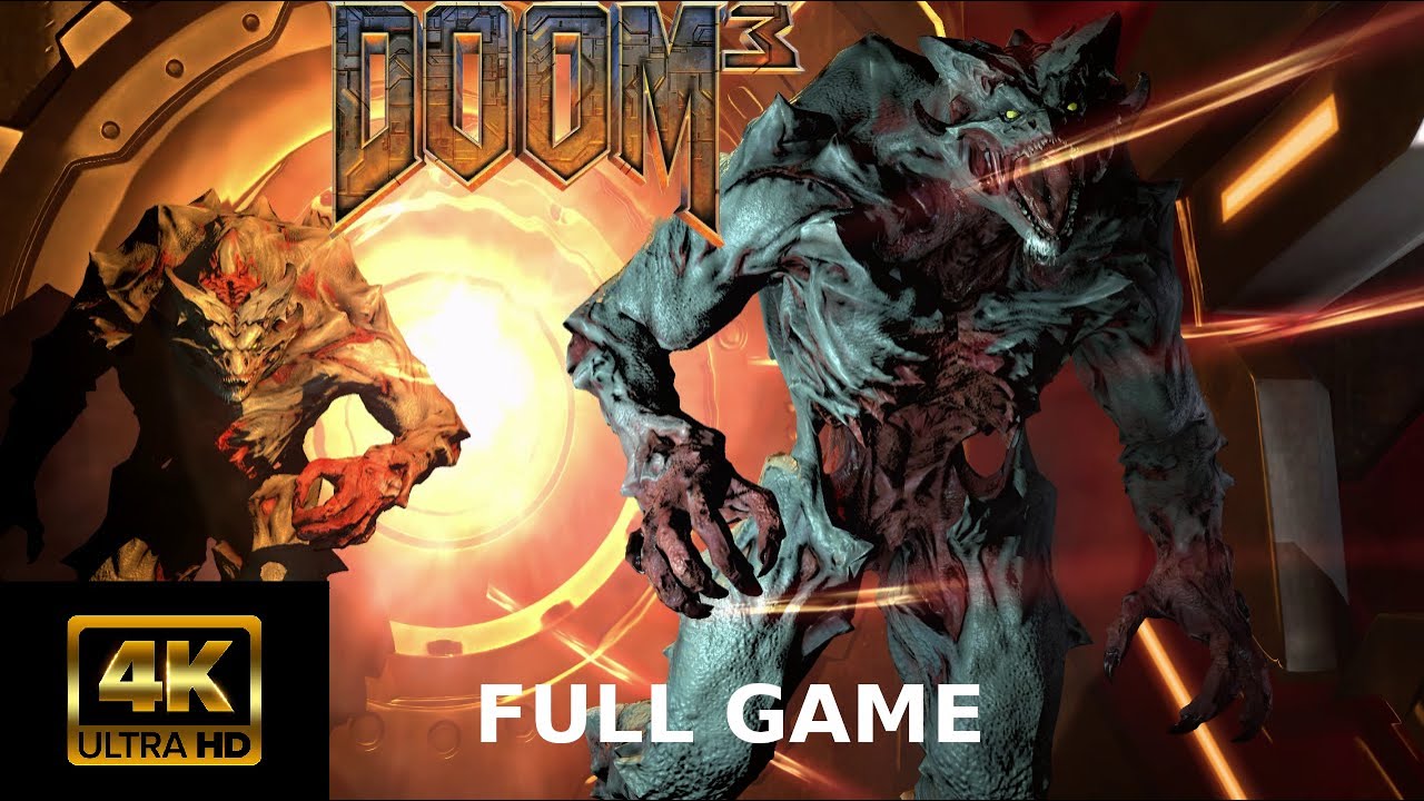 DOOM 3 + D3HDP - DooM 3 Essential HD Pack MOD - FULL GAME Playthrough 4K - No Commentary