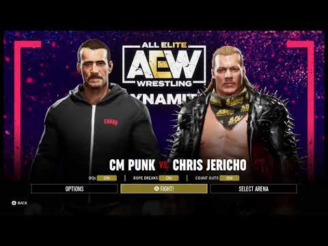 AEW FIGHT FOREVER MOD: CM PUNK VS CHRIS JERICHO - FULL MATCH PRO WRESTLING GAMEPLAY