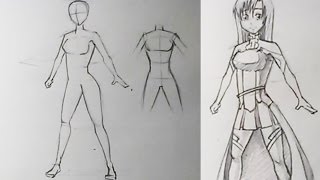 Смотреть онлайн Как поэтапно нарисовать карандашом аниме девушку