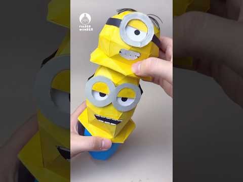 🍦DIY Minions Icecream#papercraft#3d#shorts