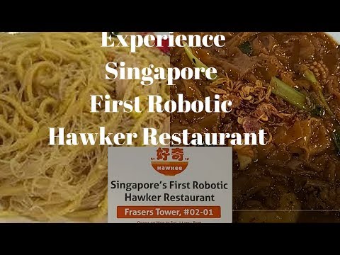 Experience Singapore First Robotic Hawker Restaurant Hawkee Hokkien Mee, Seafood Horfun