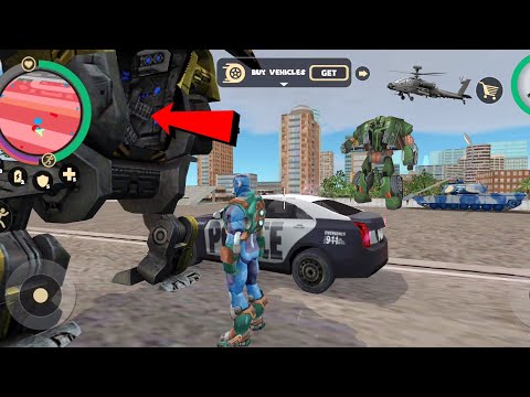 Rope Hero: Vice Town (Rope Hero in Assault Machine Robot 2.0) Fight in the Dark Of Night - HD