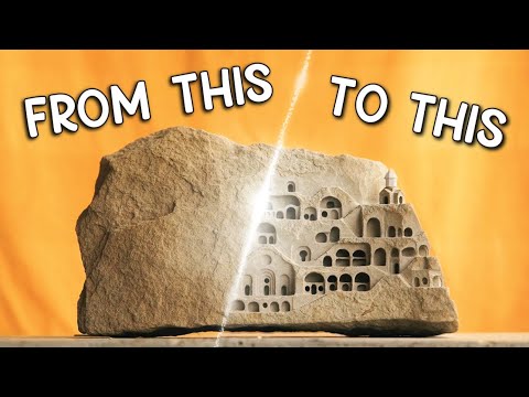 Artist Demonstrates His Stone Carving Skills