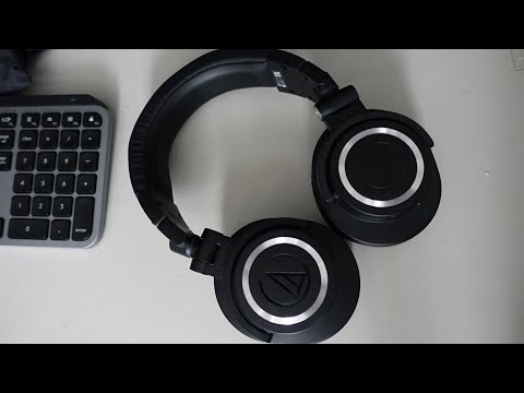 Audio-Technica ATH-M50xBT2 belaidės ausinės , Juodos spalvos video