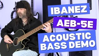 Video thumbnail for Ibanez Acoustic Bass AEB-5E Demo by stevekonbass
