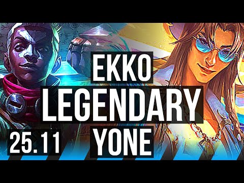 EKKO vs YONE (MID) | 13/1/7, Legendary, Rank 13 Ekko | KR Challenger | 25.11