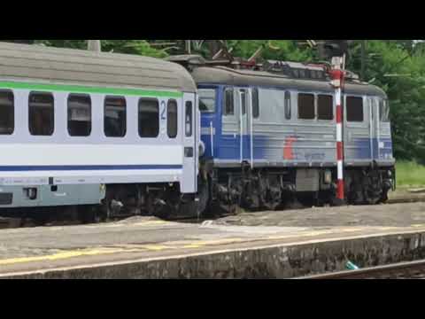 Odjazd pociągu IC Malczewski EP07 1045 z Piły do Kołobrzegu.