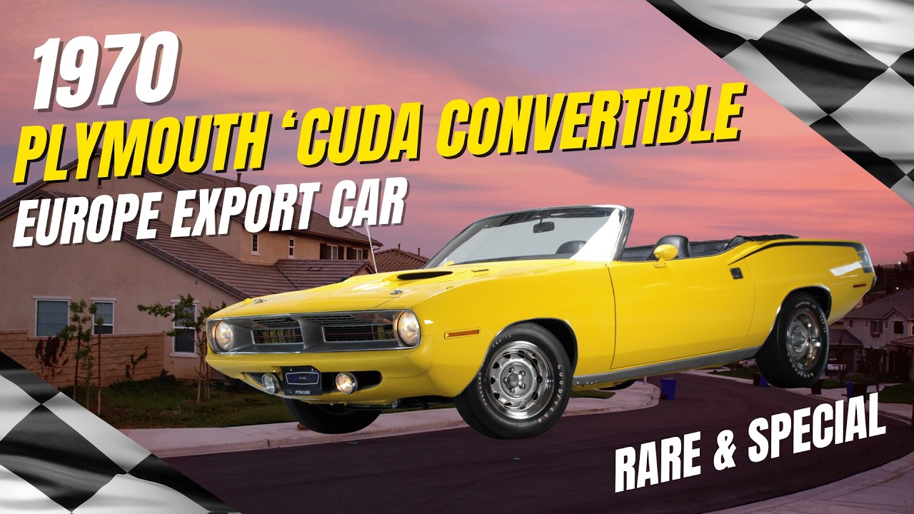 Export 1970 Plymouth Cuda Has Rare Convertible Top, Two Fender