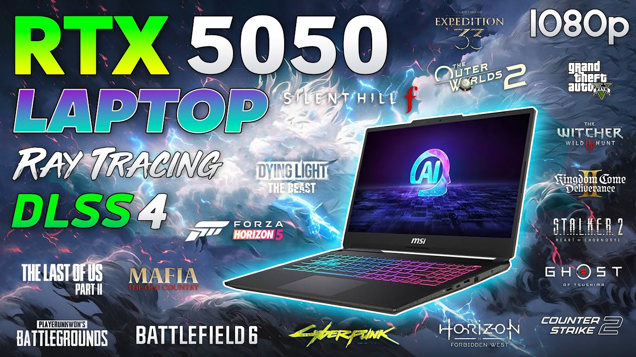 RTX 5050 Laptop 8GB - Test in 18 Games | MSI Cyborg 15