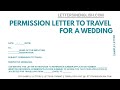 Sample Letter Of Request For Permission To Travel
