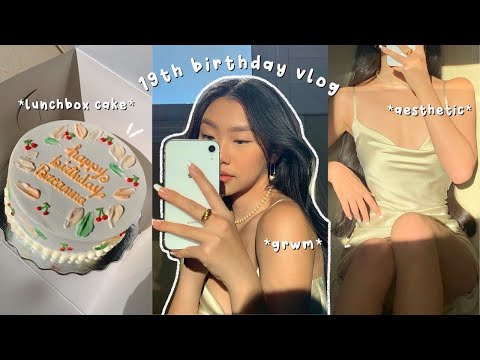 DAILY VLOG | 19th birthday vlog: grwm, lunch box cake & more 🍰