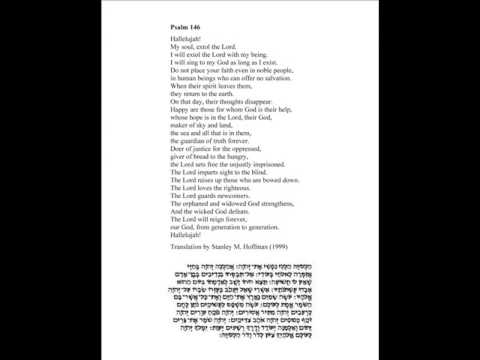 PSALM 146 for SATB Chorus unaccompanied by Stanley M. Hoffman (1999)