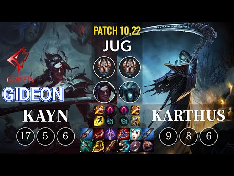 GRF GIDEON Kayn vs Karthus Jungle - KR Patch 10.22