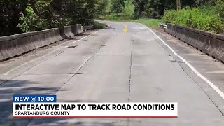 Interactive map to track road conditions