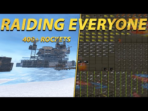 HOW WE RAIDED EVERYONE AROUND US ON FORCEWIPE - RUST (400+ ROCKETS)