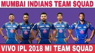 VIVO IPL 2018 | MUMBAI INDIANS TEAM SQUAD 2018 | MI FULL & CONFIRM SQUAD 2018