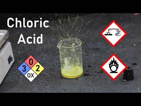 Chloric Acid and Chlorine Dioxide from Matches | Unstable, Dangerous, and Very Yellow!