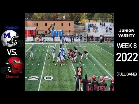 Junior Varsity - Madison Blue Streaks vs. Chardon Hilltoppers - 2022 Ohio HS Football (FULL GAME)